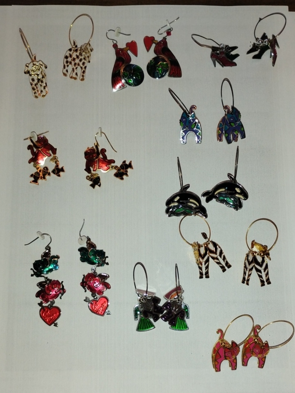 Edgar Berebi 10 Colorful Animal Drop Earrings - Multicolor Women’s Earrings NWOT